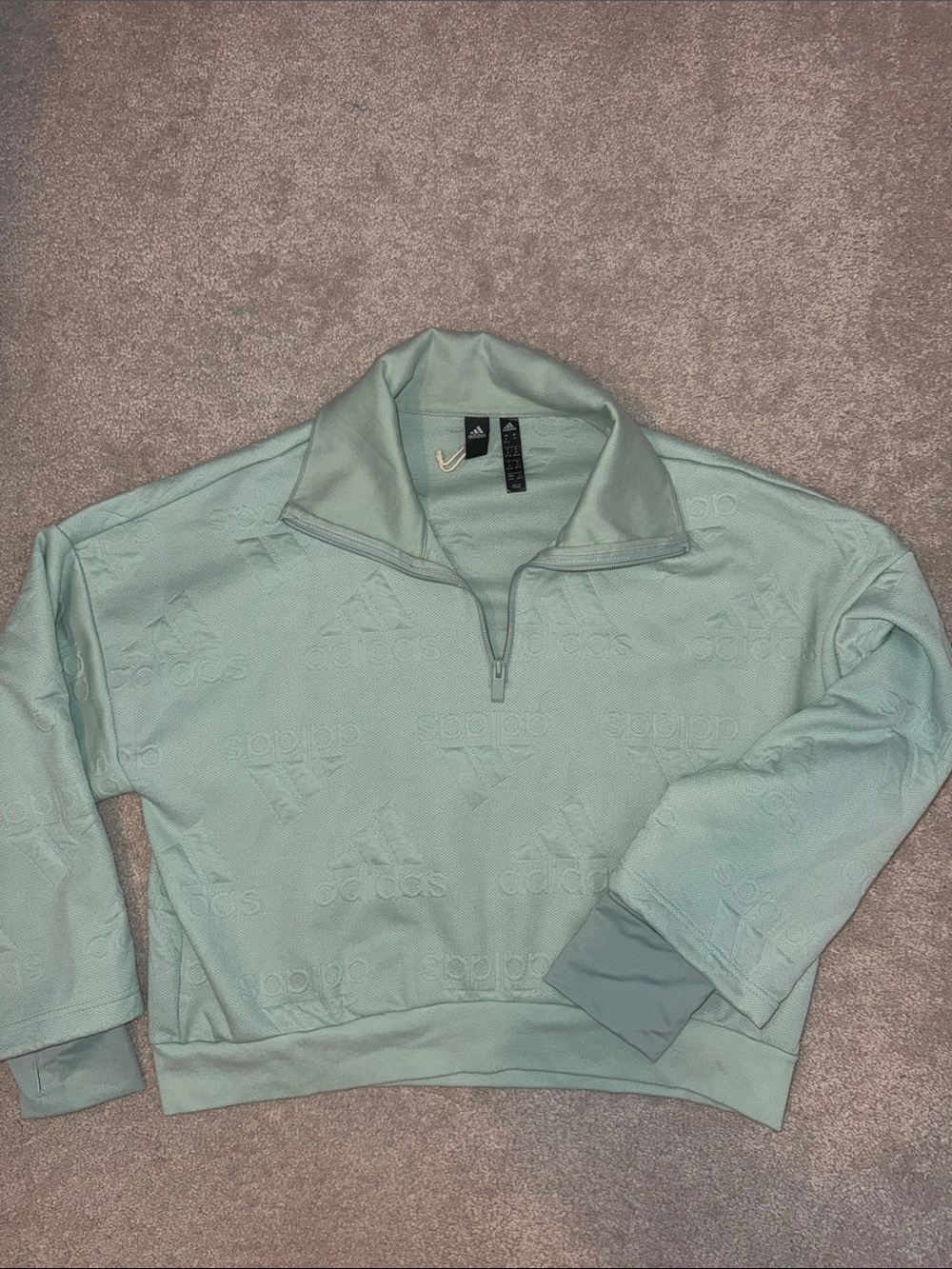 Adidas M soft lux track top in wonder sage
